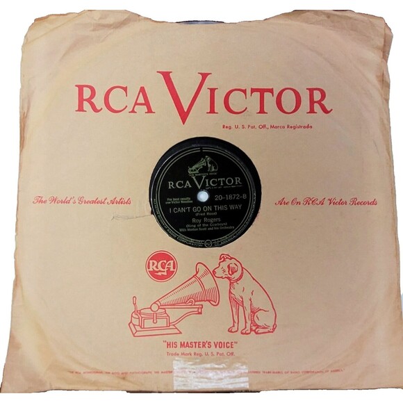 Roy Rogers 78 A Little White Cross On The Hill RCA Victor 20-1872 V-V+ Country - Picture 2 of 2